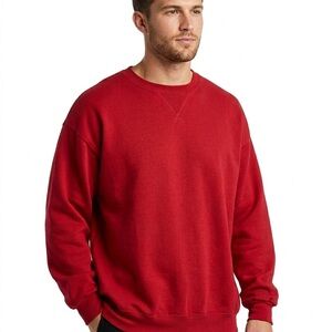 Vintage Jerzees Red Crewneck Sweatshirt 4XL Oversized Russell Corp Blank